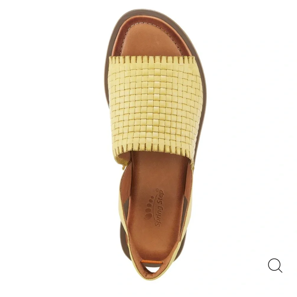 Spring Step GELSI-Y Yellow Sandals